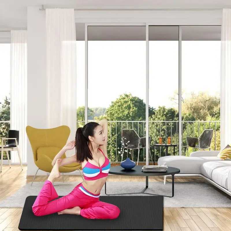 1 yoga mat treadmill exercise mat anti slip exercise bike mat coach hardwood floor carpet bike protection W240906