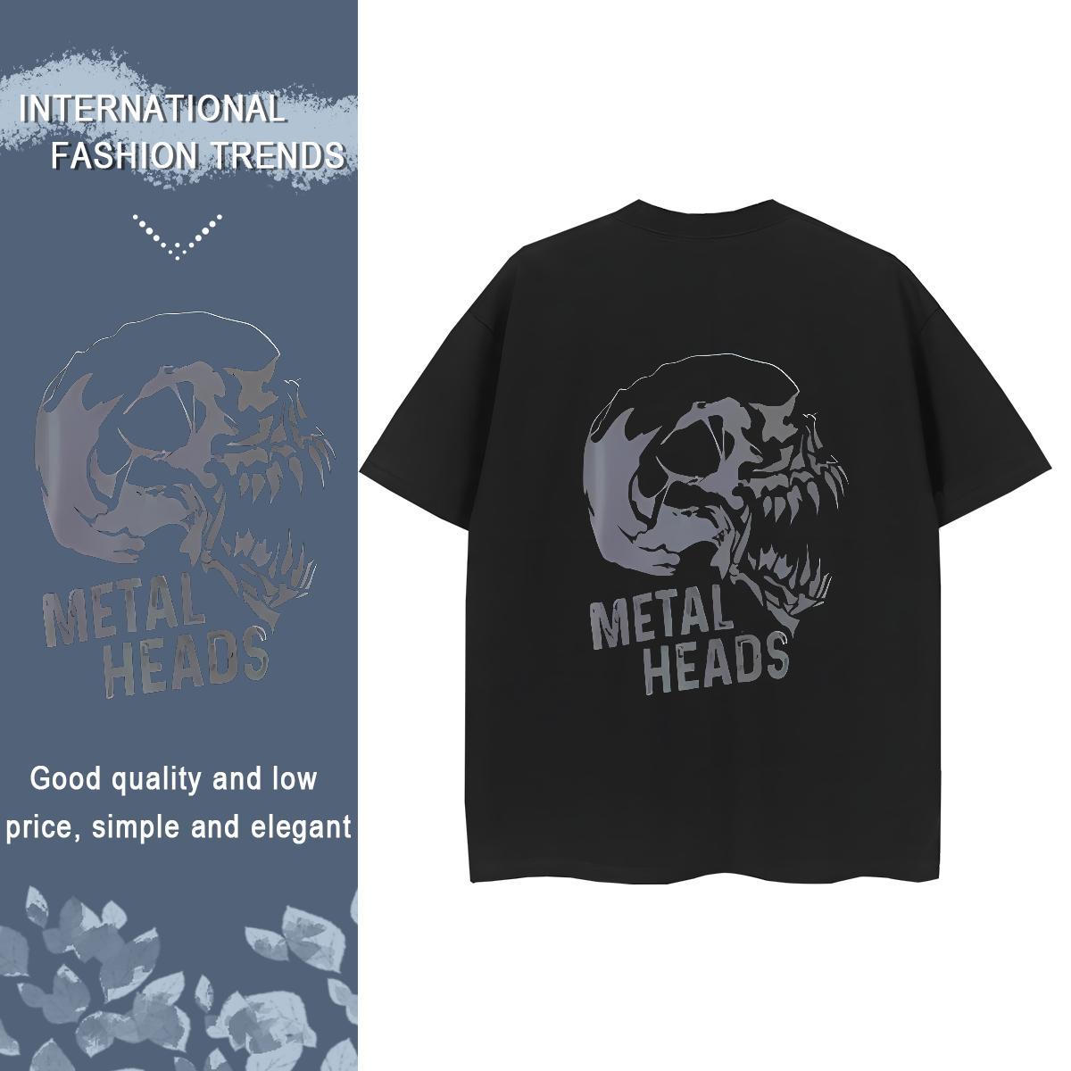 2024 DIY T shirt 100% Cotton 230g O Neck Short Sleeves Street skull Woman Tshirt Popular DIY Anime Tshirts
