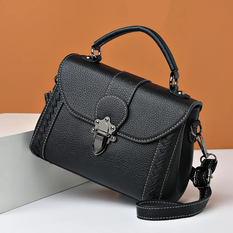Womens leather handbag er high-quality womens shoulder bag retro lock cross body bag womens Sac a Main 240904