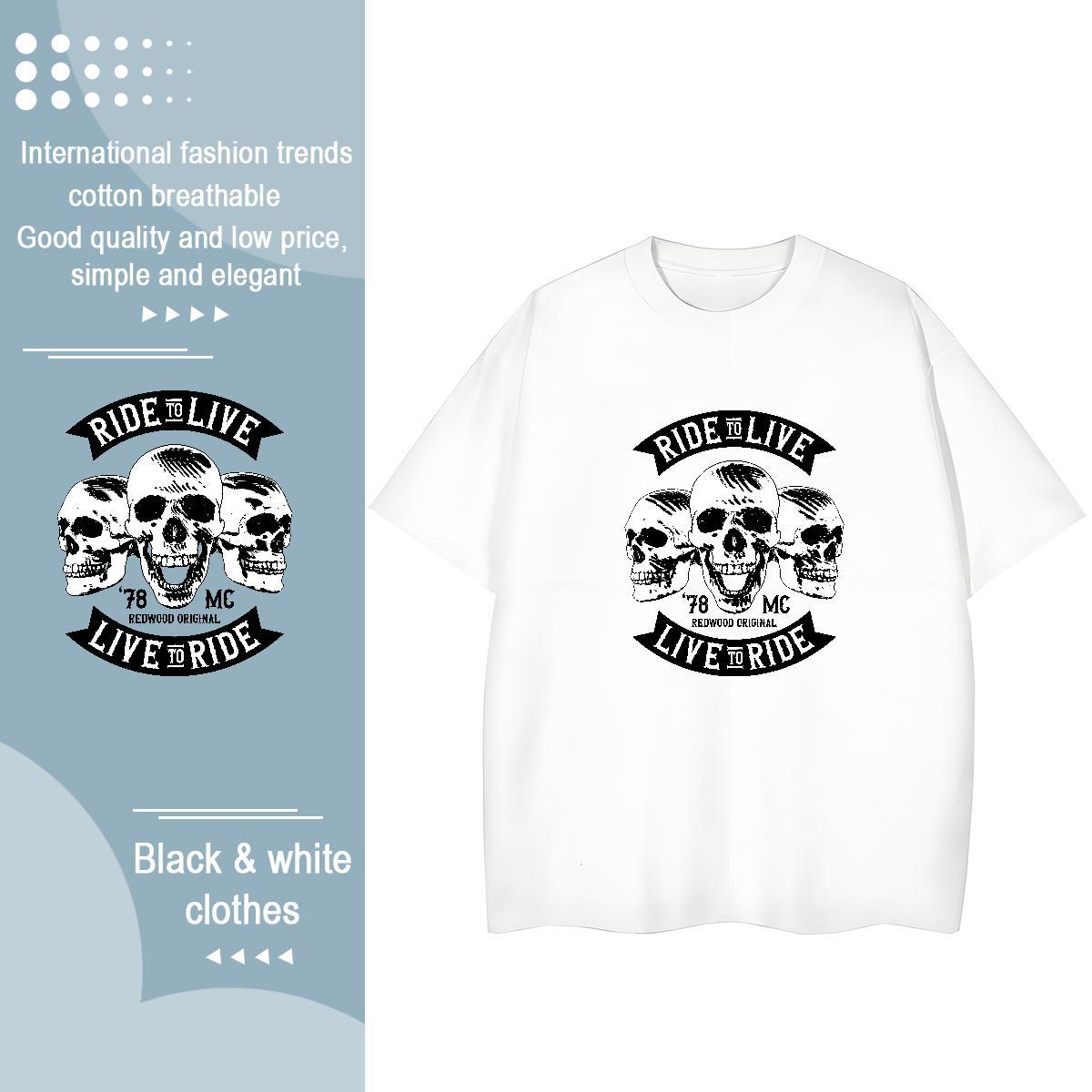 2024 DIY T-Shirts 230g Cotton Breathable Home Outdoor logo Lady T shirt Popular Cartoon Floral Printing Tops Tees