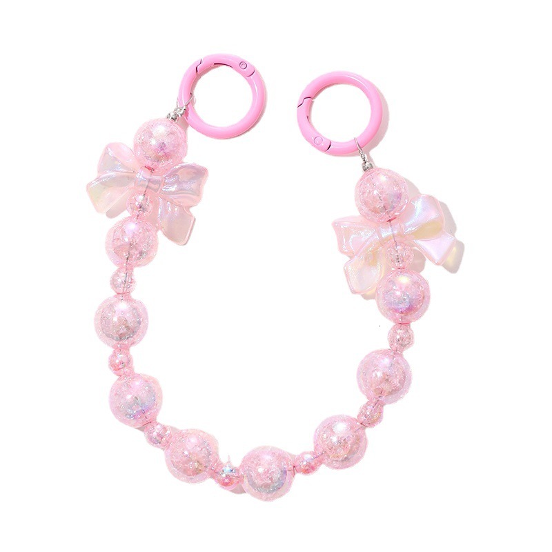 Yi Lian's new crack bead beaded mobile phone case hanging accessories, bag chain, water cup extension chain