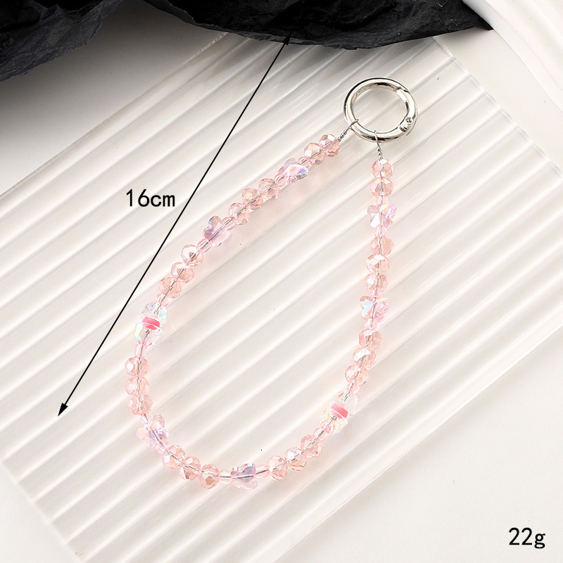 New crystal bead pendant, phone case, keychain, rope, luggage accessory, personalized hanging chain, anti fall accessory for mobile phones
