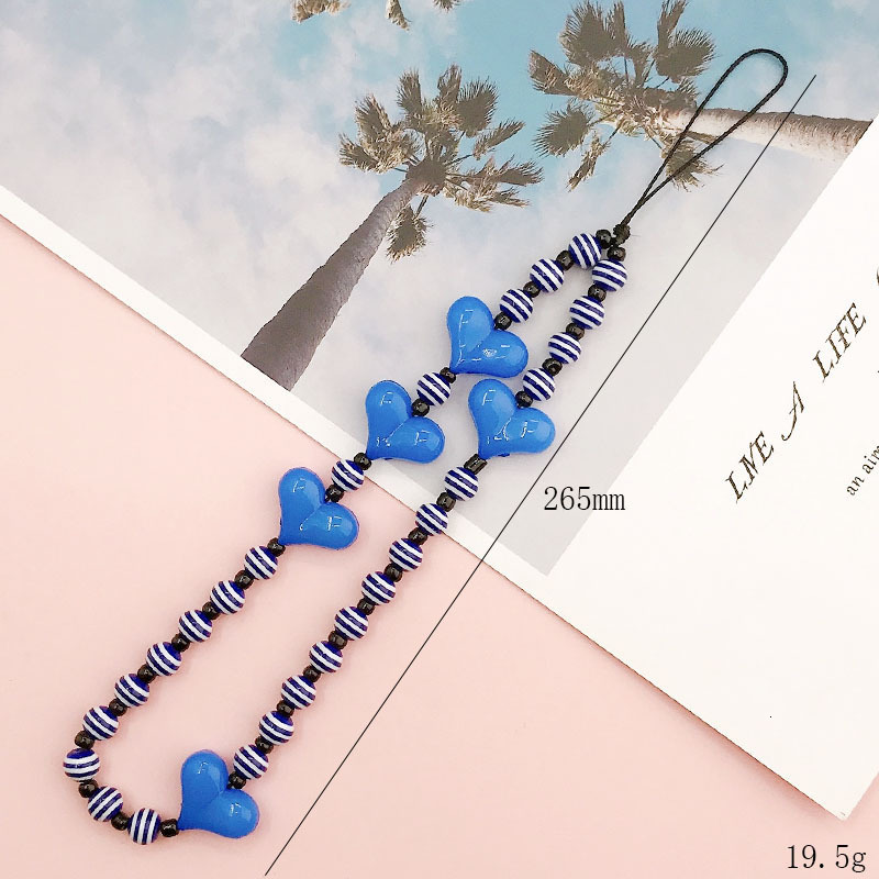 Yilian New Acrylic Love Chain DIY Jewelry Accessories Handmade Resin Color Bead Phone Rope