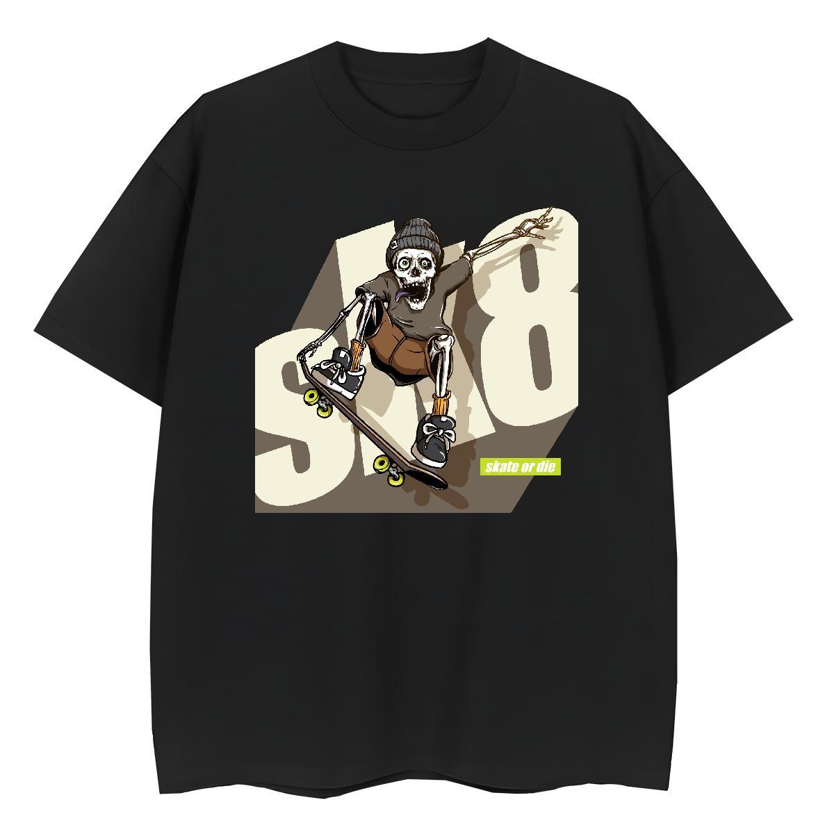 Custom Woman T Shirts 230g Cotton Breathable Short Sleeve Daily Wear skateboarding Tshirt for Man Woman High quality Custom Cartoon Tees Shirts