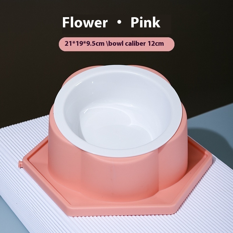 Pet diamond can be combined tilted neck protection, cat food bowl with slanted mouth, knock and anti slip feeding bowl, pet supplies