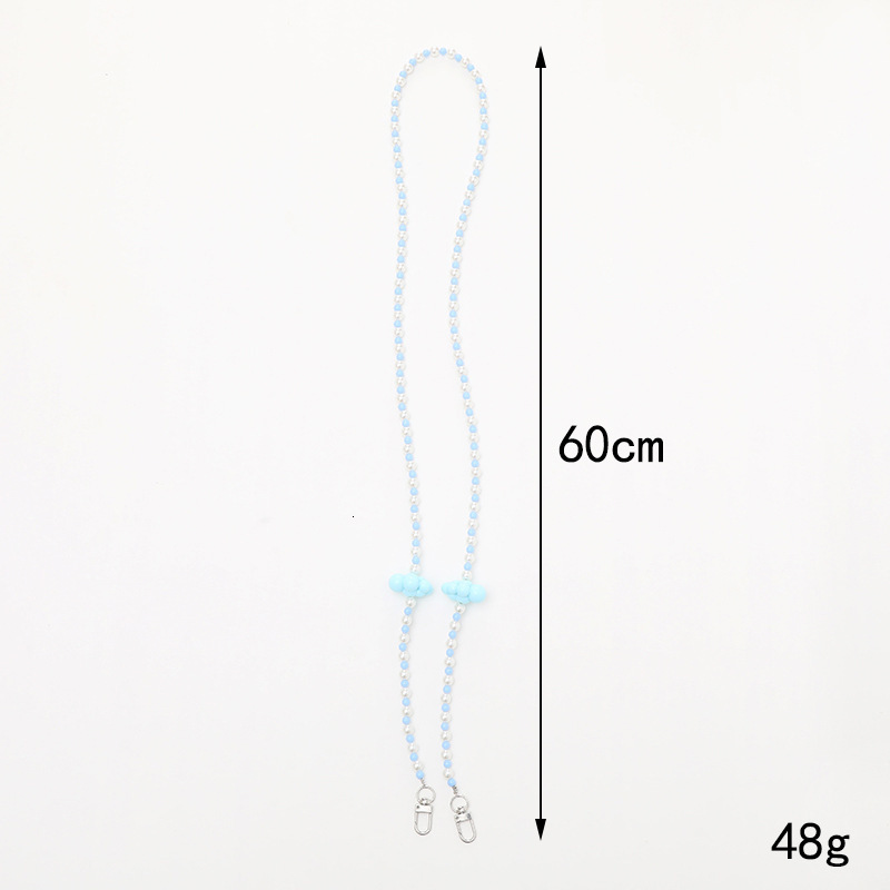 Yilian's new acrylic bead cloud pearl crossbody strap chain, phone case hanging decoration pendant for women