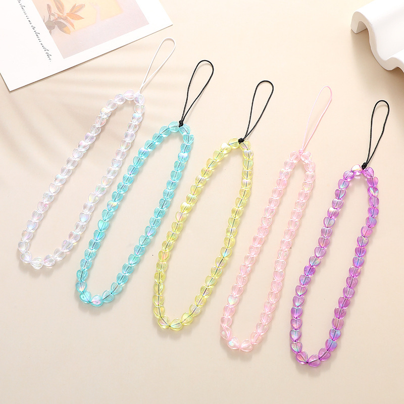 Mermaid Ji Love Beaded Chain Case Hanging Pendant Drop and Anti Loss Phone Rope Female