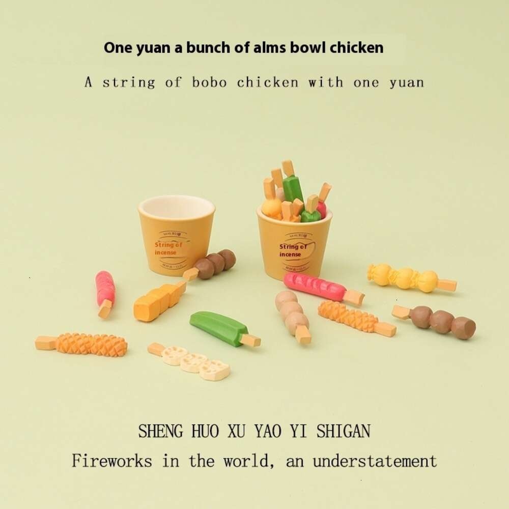 Artisan-Crafted Miniature Kitchen Supplies Authentic Food Shapes including Okra, Rice, and Meat Buns