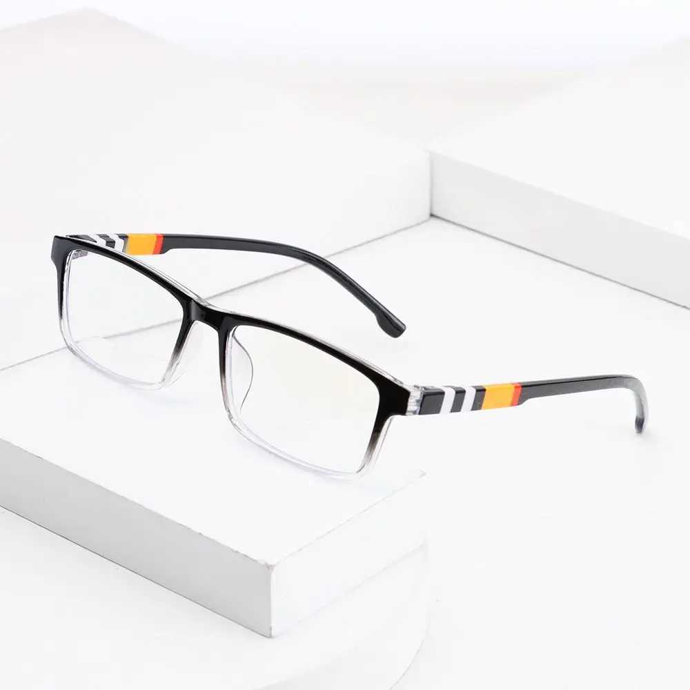 New anti blue light womens reading glasses fashion striped PC frame reader glasses protection Presbyterian glasses W240906