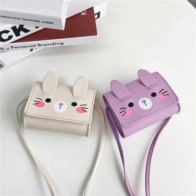 Cute rabbit little girl small crossover bag cartoon mini coin wallet handbag childrens accessories small shoulder bag W240906