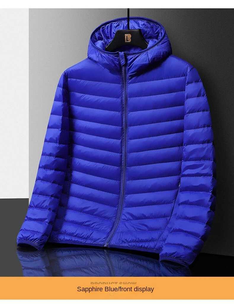 Winter lightweight down jacket mens slim fit cotton lined clothing mens warm jacket short cotton lined jacket W240906