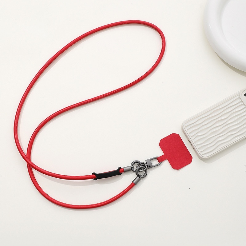 6mm leather for mobile phone crossbody capable of carrying back neck, sturdy and durable, high-end camera strap rope, anti loss hanging rope