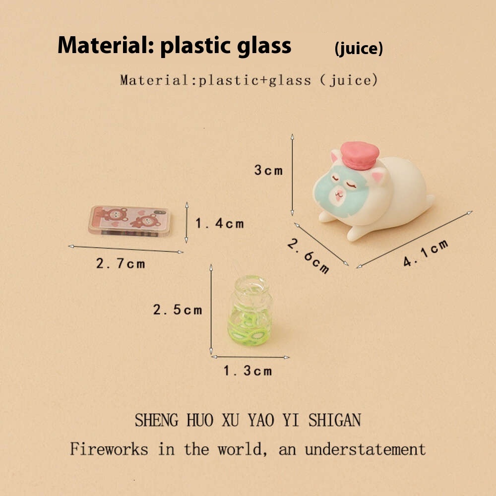 Cartoon cute apply facial mask kitten mini mobile phone kiwi fruit juice cup baby home accessories desktop knickknacks