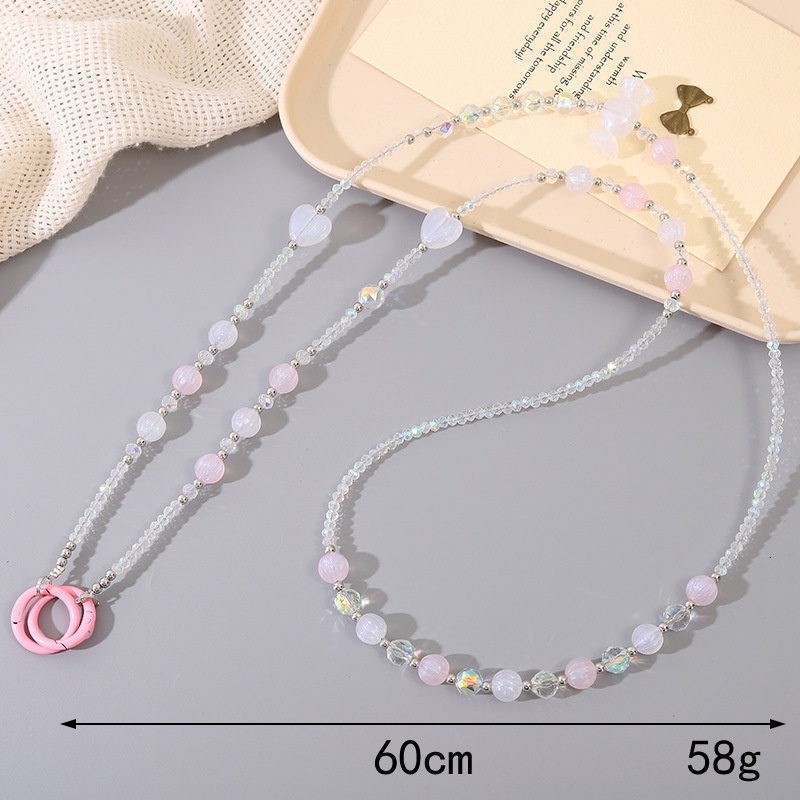 New candy colored acrylic butterfly crossbody case, keychain, pendant, mobile phone lanyard, chain, female