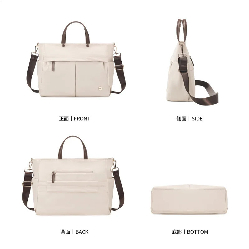 15.6-inch large capacity computer bag for women handbag one shoulder cross body business briefcase 240903