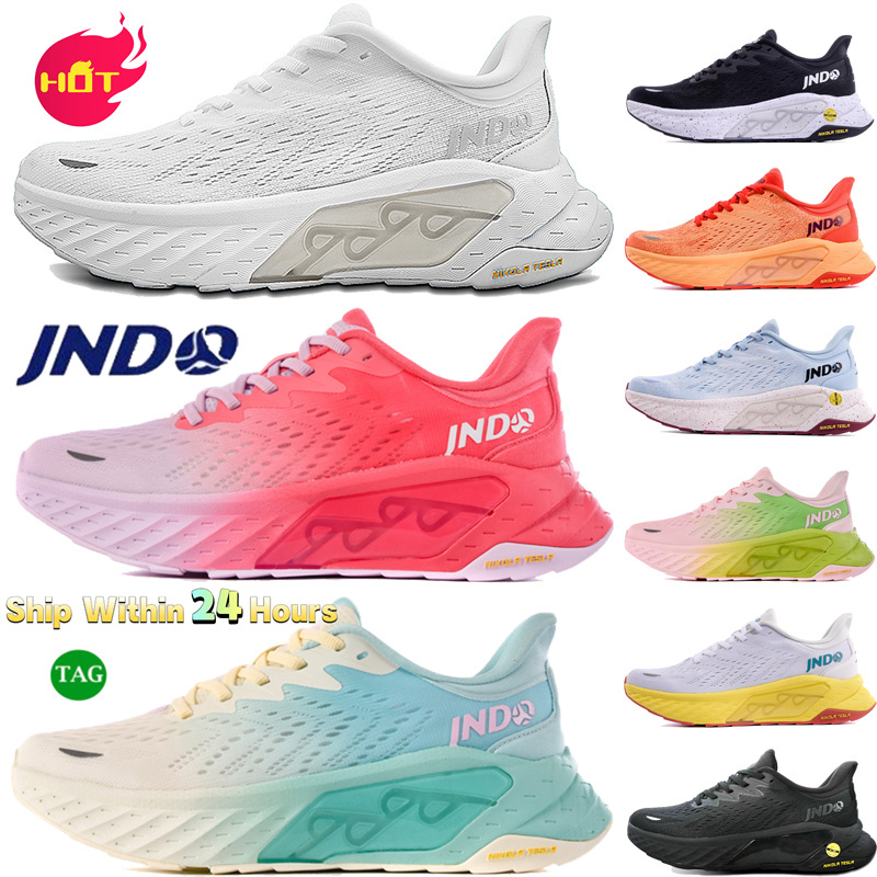 Designer JNDO shoes men Whale Leaping Glow in the dark Ivory white Triple Black women Running shoes Peach Pink Sunrise mens casual sneakers womens spo