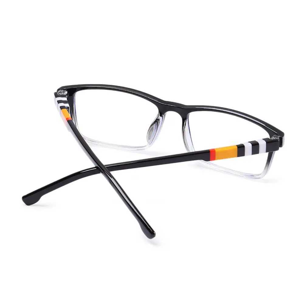 New anti blue light womens reading glasses fashion striped PC frame reader glasses protection Presbyterian glasses W240906