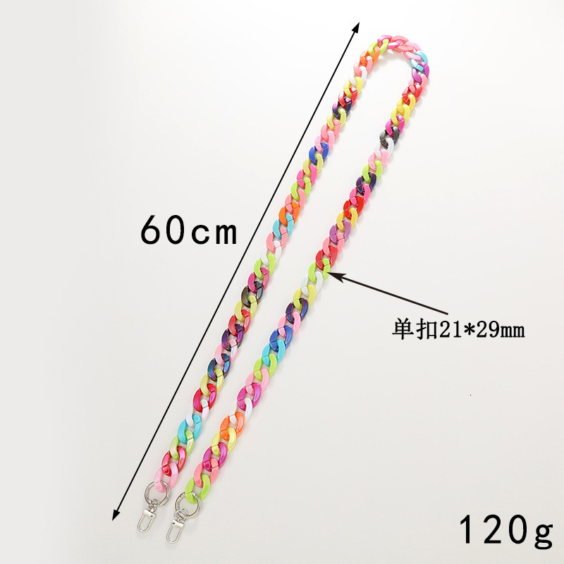 Yilian Jewelry New 21mm High Brightness Acrylic Bag Phone Case Hanging Pendant Single Cross Shoulder Chain