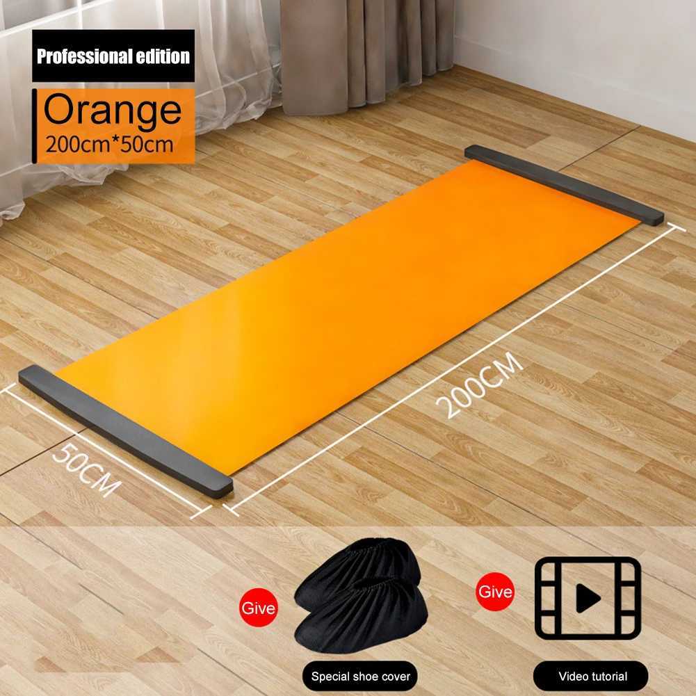 140/180/200cm Sports Fitness Glider Board for Ice Hockey Roller Skateboarding Leg Exercise Mat Leg Core Training Exercise Board W240906