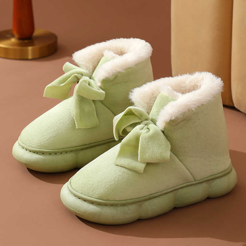 CMM Winter Thick Womens Mid Tube Snow Boots Velvet for Warmth and Anti Slip Thick Bottom Outdoor Short Tube Cotton Shoes