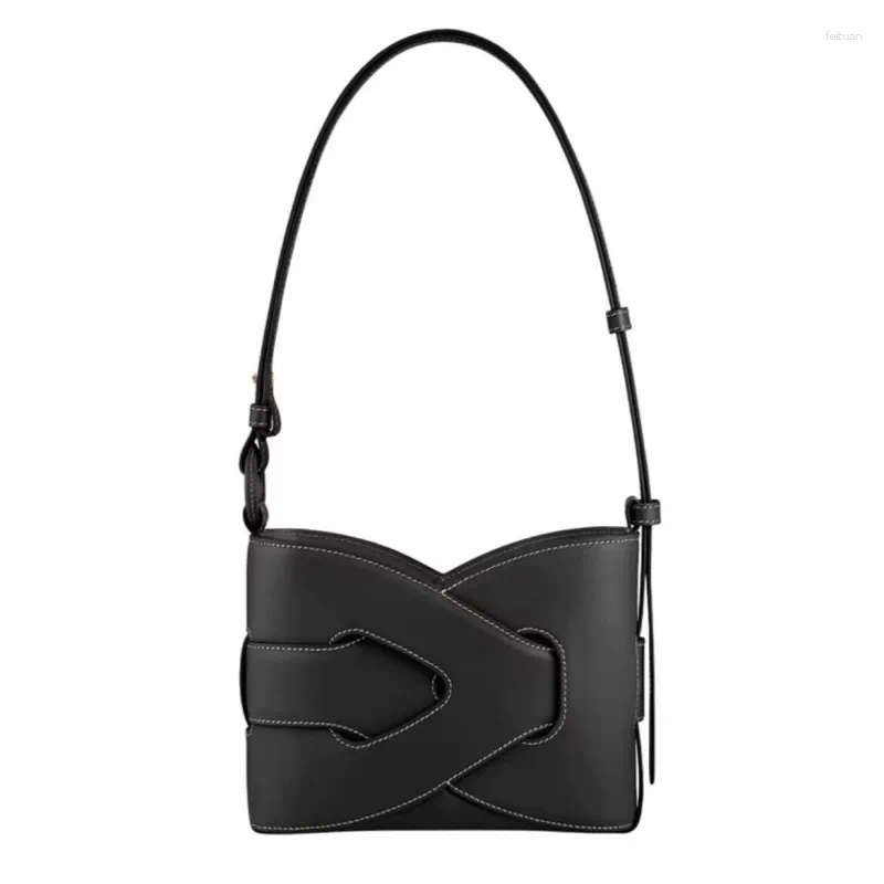Totes Po Geometric Bag Made Of Genuine Leather With Nodde Classic Symmetrical Design Niche Single Shoulder Diagonal Cross d583 4