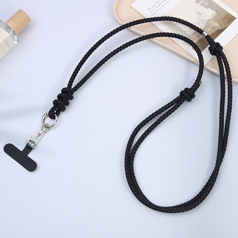 New DIY lanyard leather crossbody chain, mobile phone back clip lanyard, luggage keychain pendant, hanging accessory to prevent loss