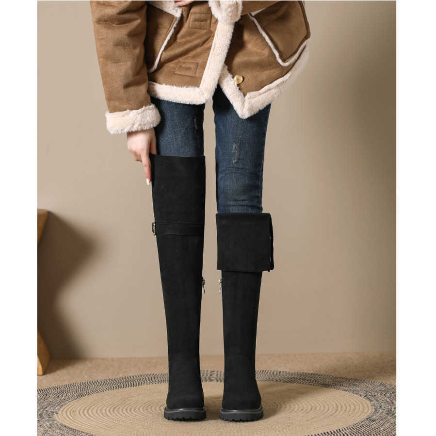 Knee Over Martin Boots Look Slimmer Long Fashion Boots For Women Autumn Winter Thick Soled Long Boots For Women High Knight Boots 240826