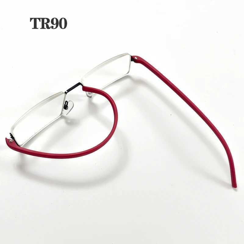 May Flower metal anti blue light reading glasses mens half frame prescription glasses mens TR90 glasses with case oculos+1.75 W240906