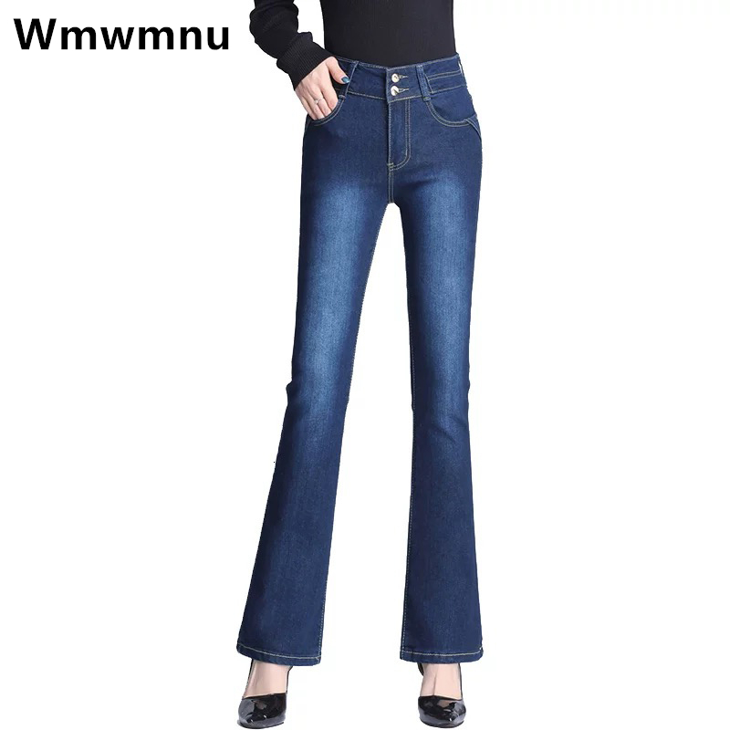 Oversized Slim Flare Denim Pants Women Streetwear High Waist Pantalones Skinny Jeans Casual Vaqueros Stretch Cowboy Trousers