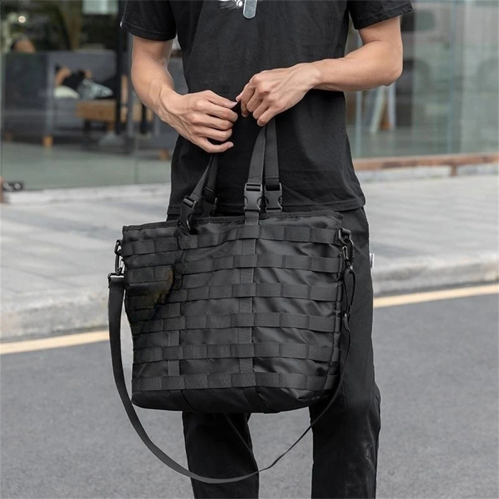 Unisex side shoulder bag large capacity mens handbag high-capacity student backpack casual handbag travel bag 240903