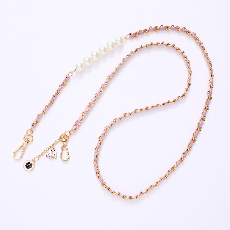 Yilian's new Xiaoxiangfeng pearl string leather crossbody single shoulder bag chain, decoration, phone case, keychain, hanging rope pendant