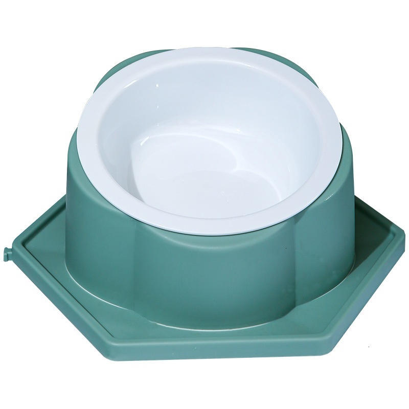 Pet diamond can be combined tilted neck protection, cat food bowl with slanted mouth, knock and anti slip feeding bowl, pet supplies