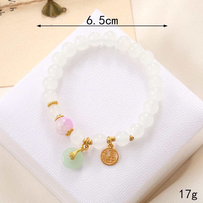 New candy colored glass bead fashionable and versatile, student couple small gift jewelry, bracelet, bracelet