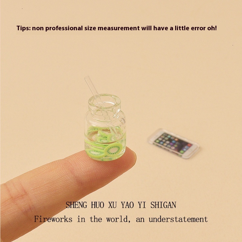 Cartoon cute apply facial mask kitten mini mobile phone kiwi fruit juice cup baby home accessories desktop knickknacks
