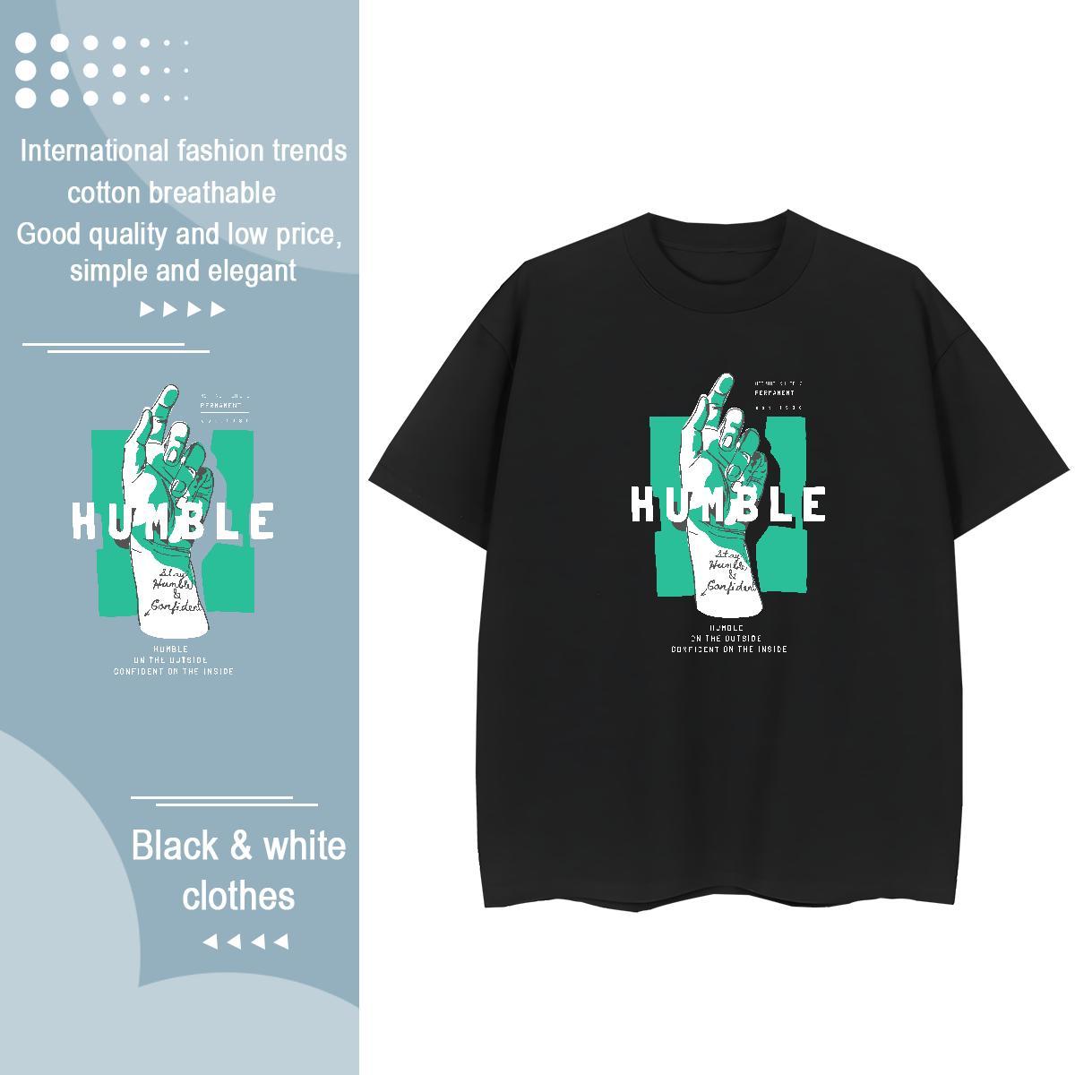 Fashion T Shirts Women 230g Pure Cotton Comfortable Casual Sport hand Unisex Tshirts Lady Graphic Tees Shirts