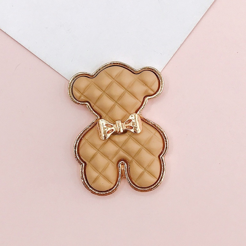 Yilian's new creative spray painted DIY accessories, phone cases, beauty materials, alloy teddy bear hair accessories