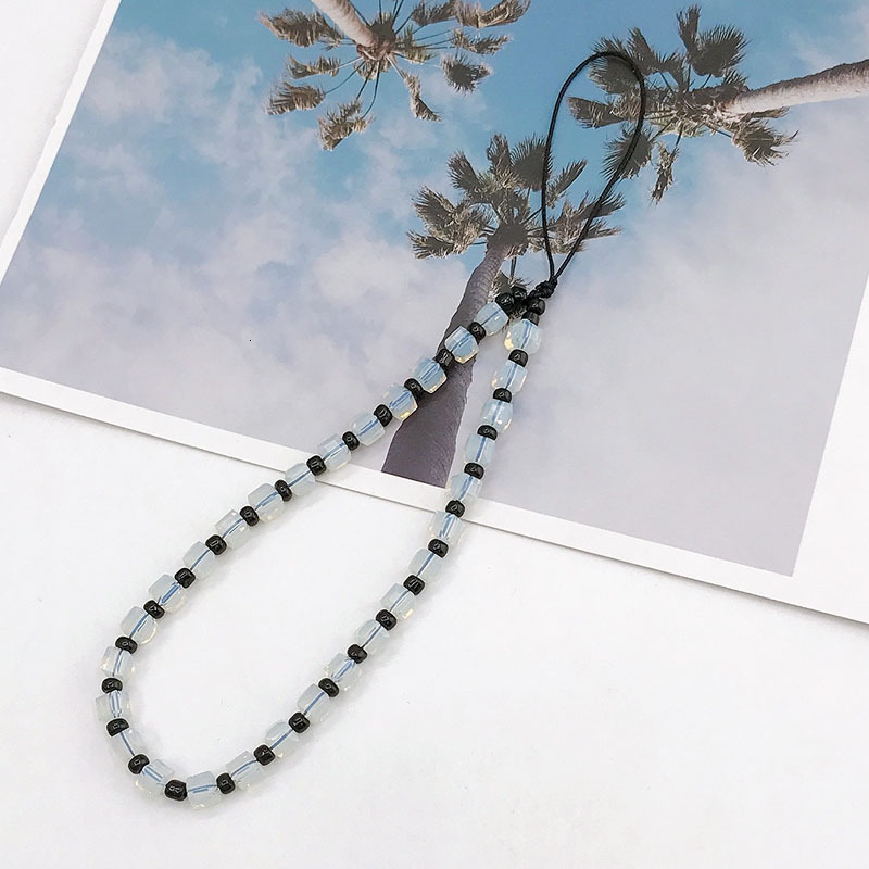 Yilian new crystal bead chain hanging accessory, wrist short, high-end anti loss accessory for women, mobile phone rope