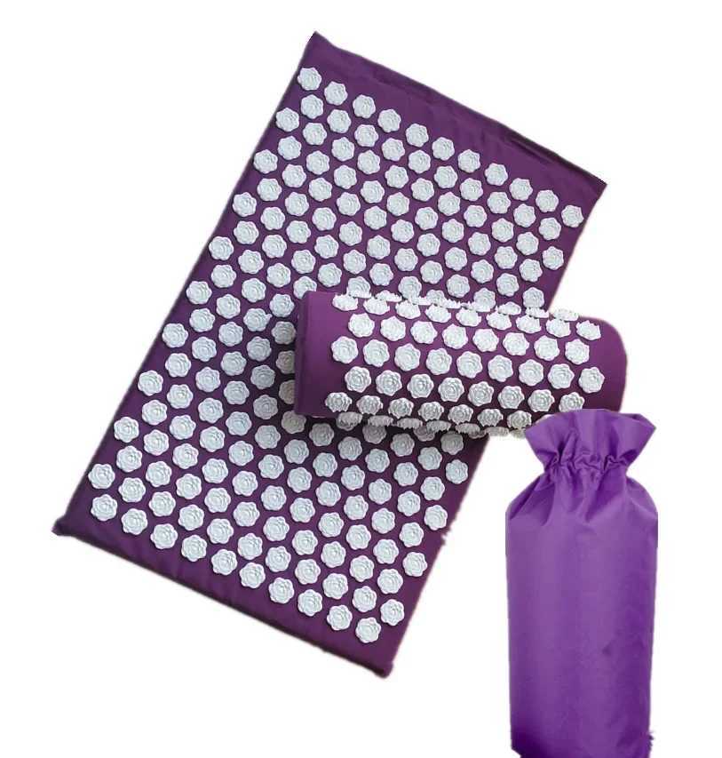 Acupuncture Lotus Acne Massage Yoga Mat Carpet and Pillow Massage Acupuncture Yoga Mat W240906