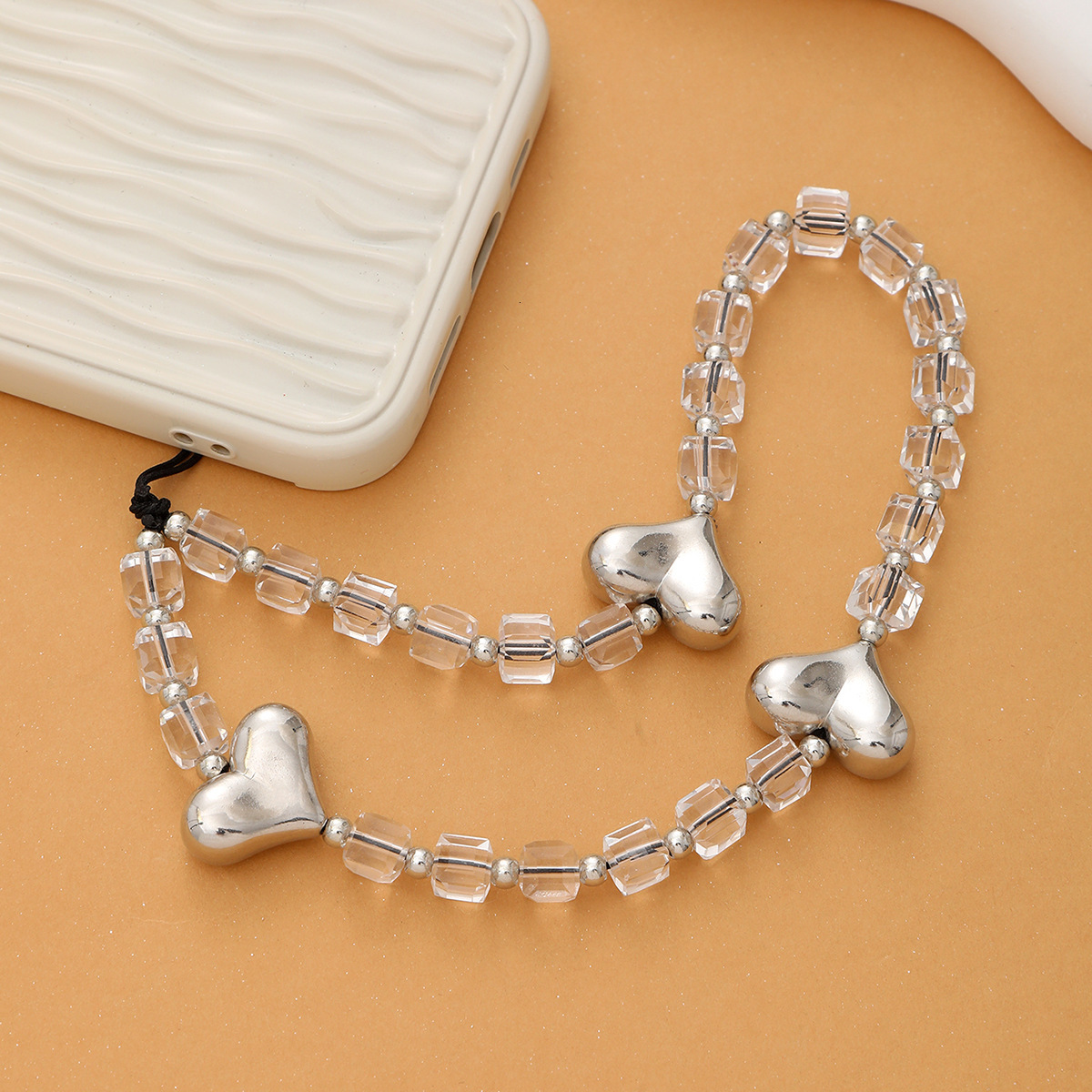 Yilian Jewelry New Love Chain Short String Five pointed Star Knot Phone Anti fall Hand Rope Hanging Ornament Pendant for Women