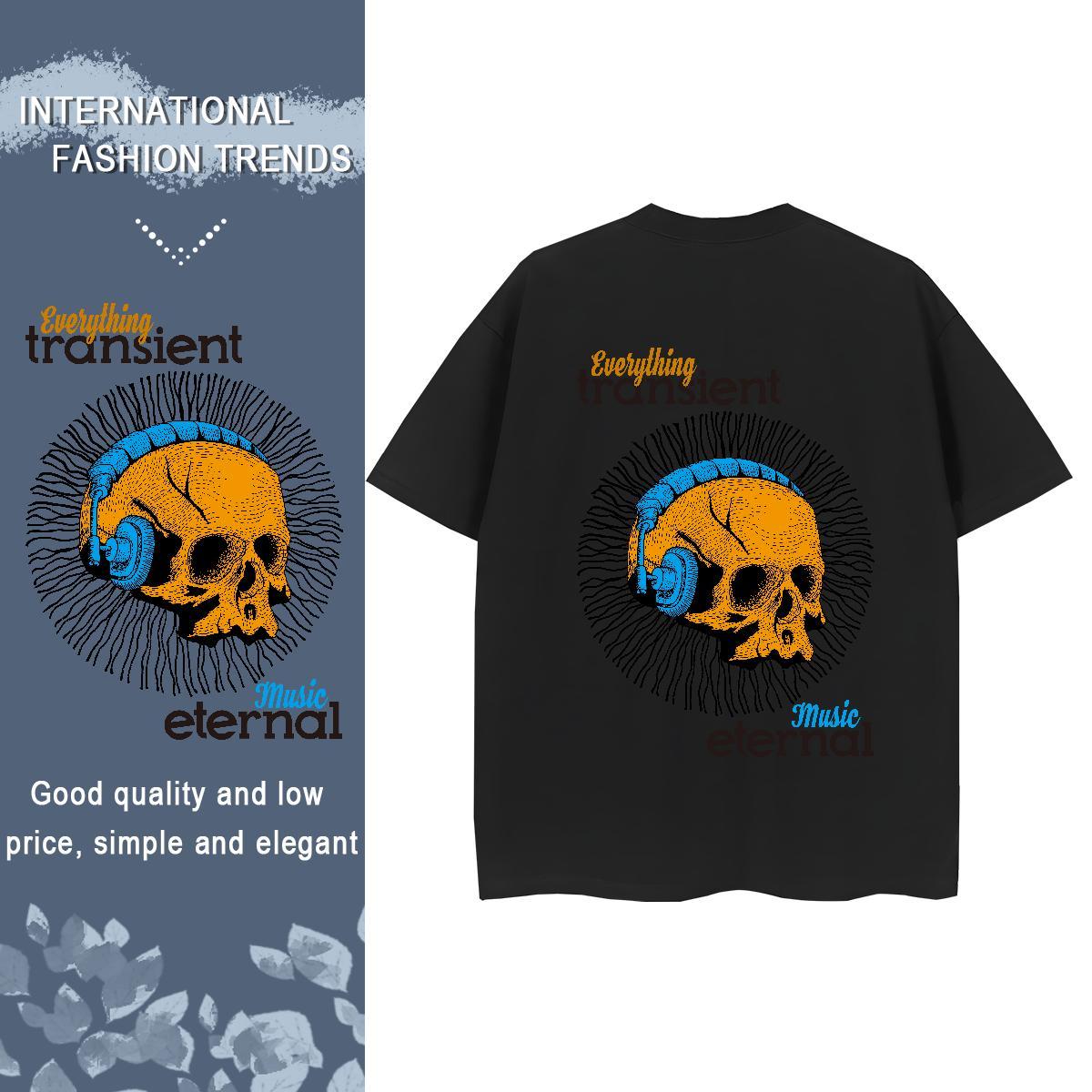 2024 DIY T Shirts Women 230g 100% Cotton Short sleeve Soft Hip Hop Street skull Lady T shirt Designer Nice Graphic Polos