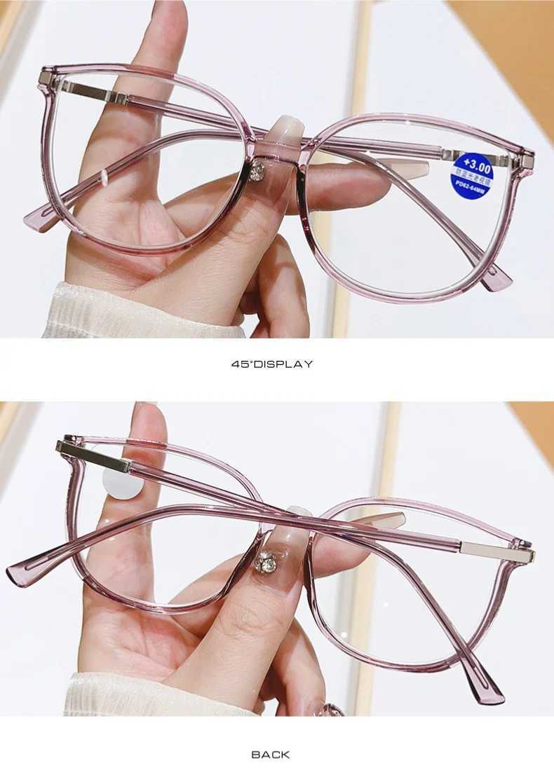 New Fashion Reading Glasses Anti Blue Light Presbyterian Glasses Mens Large Frame Presbyterian Glasses Casual Glasses W240907