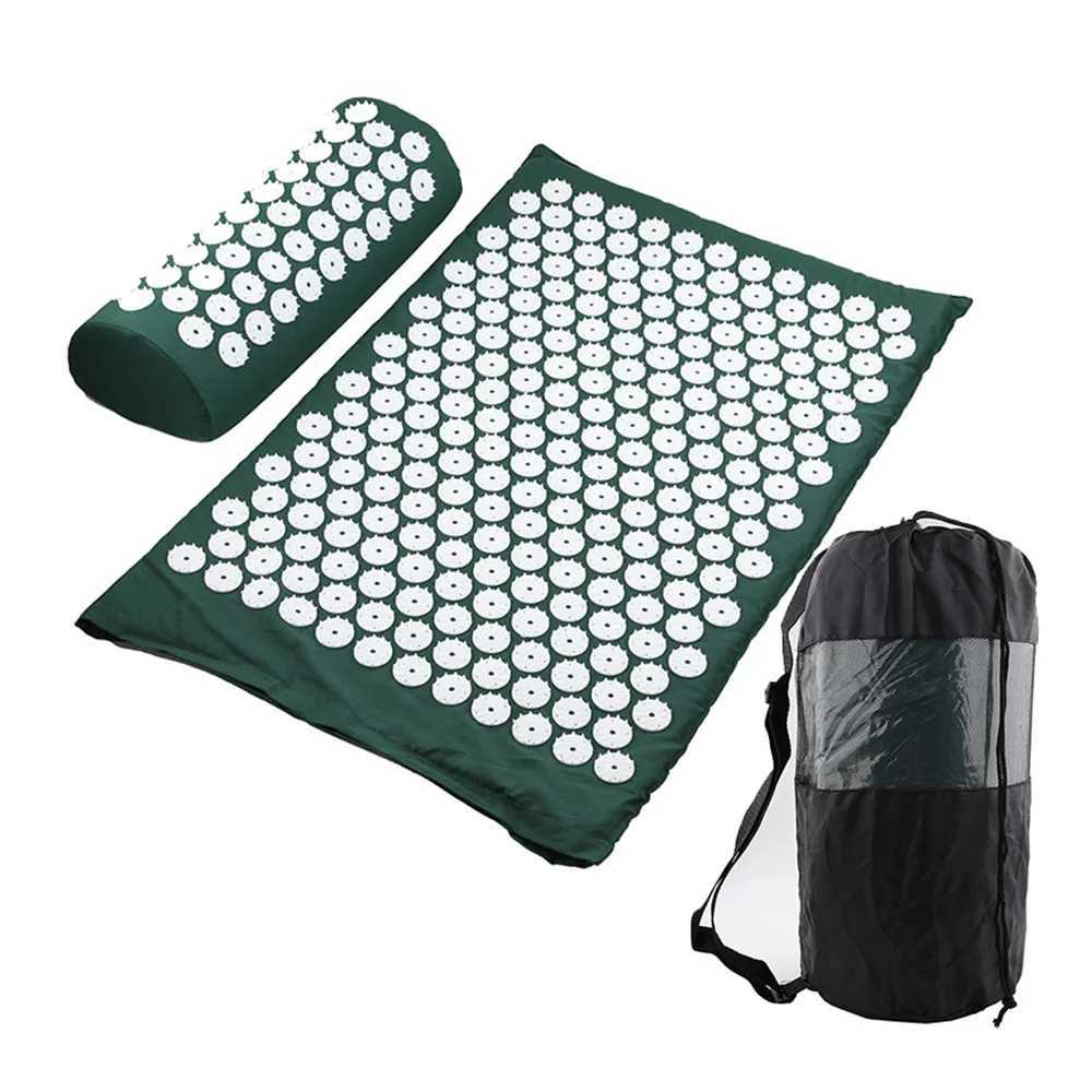 65 * 40cm Massage Mat Massage Mat Relieves Back Pain Acupuncture Mat Yoga Mat/Pillow Set W240906