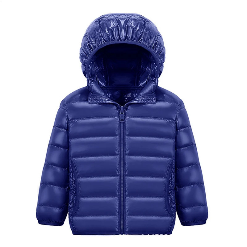 Kids Puffer DucK Down Winter Jackets for Boys Ultra Light Portable Hooded Girls Down Coat Overalls for Children Baby Down Jacket 240906