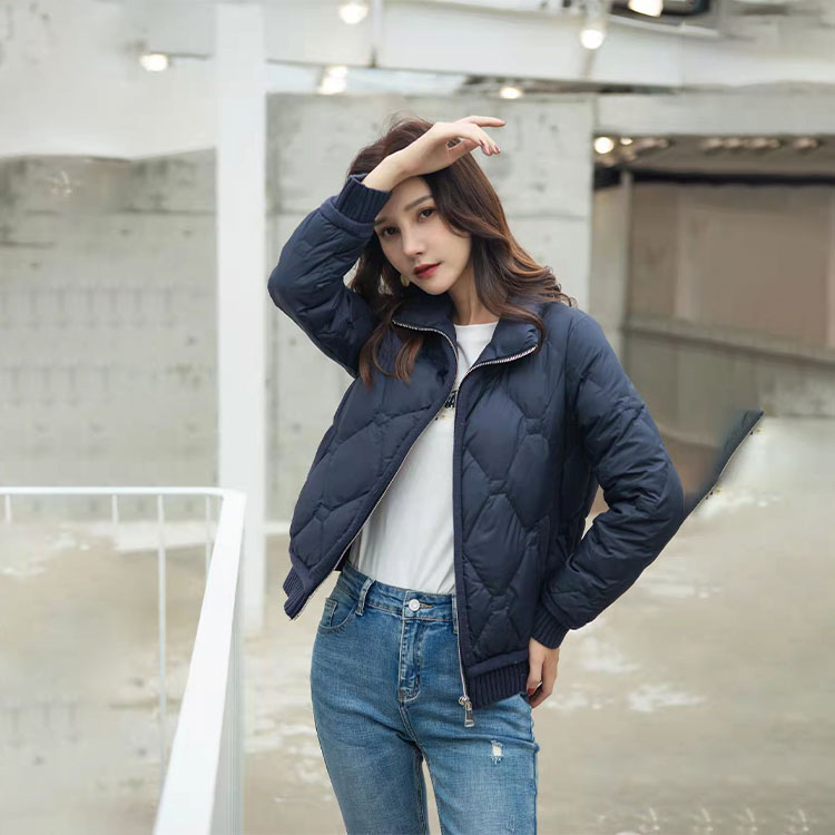 Trendy Designer Winter Down Jacket with White Duck Feather Insulation and Wind Resistance factory direct sale