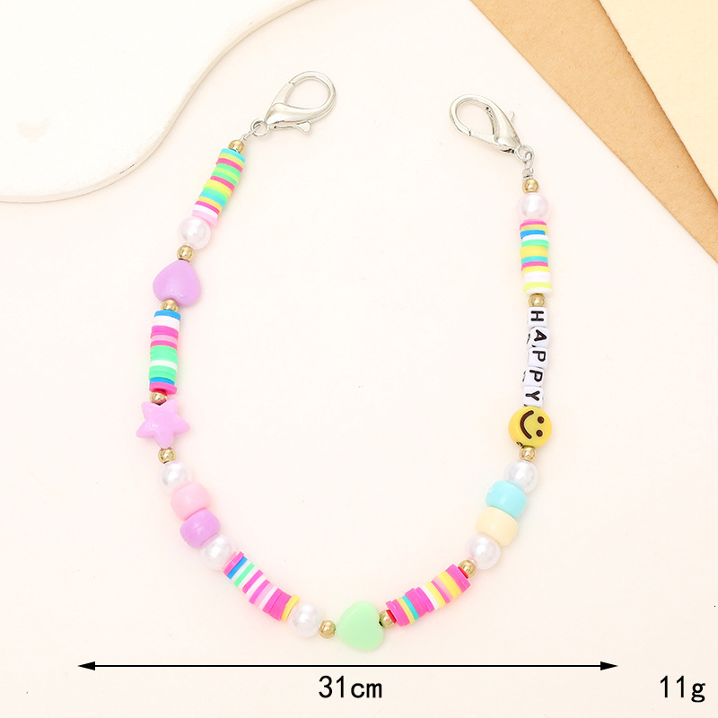 Yilian Jewelry New DIY Phone Case Clip Leather Bracelet Anti drop Hanging Girl Pearl Bag Carrying Chain