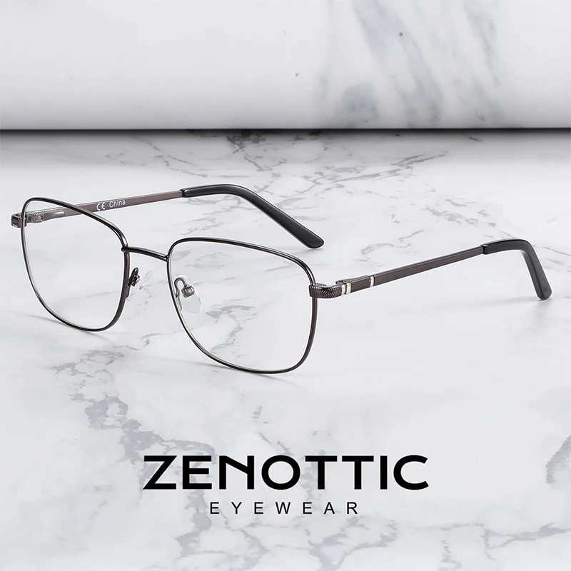 ZENOTTIC 2024 Titanium Alloy Glasses Commercial Style Optics Korean Glasses Mens Square Non Prescription Glasses Frame W240906