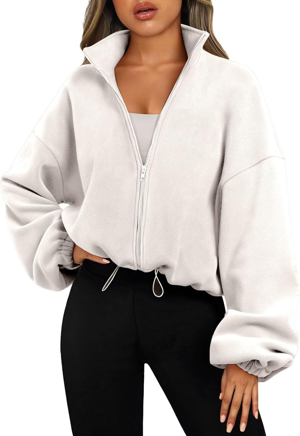 women's autumn and winter new casual top zipper long sleeved sweatshirt