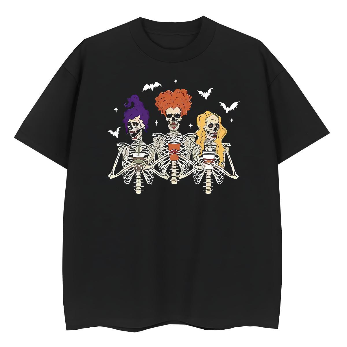 2024 Woman T Shirts 230g Pure Cotton Crew Neck Breathable Spring Summer skull Women Tees Brand DIY Printed Tshirts