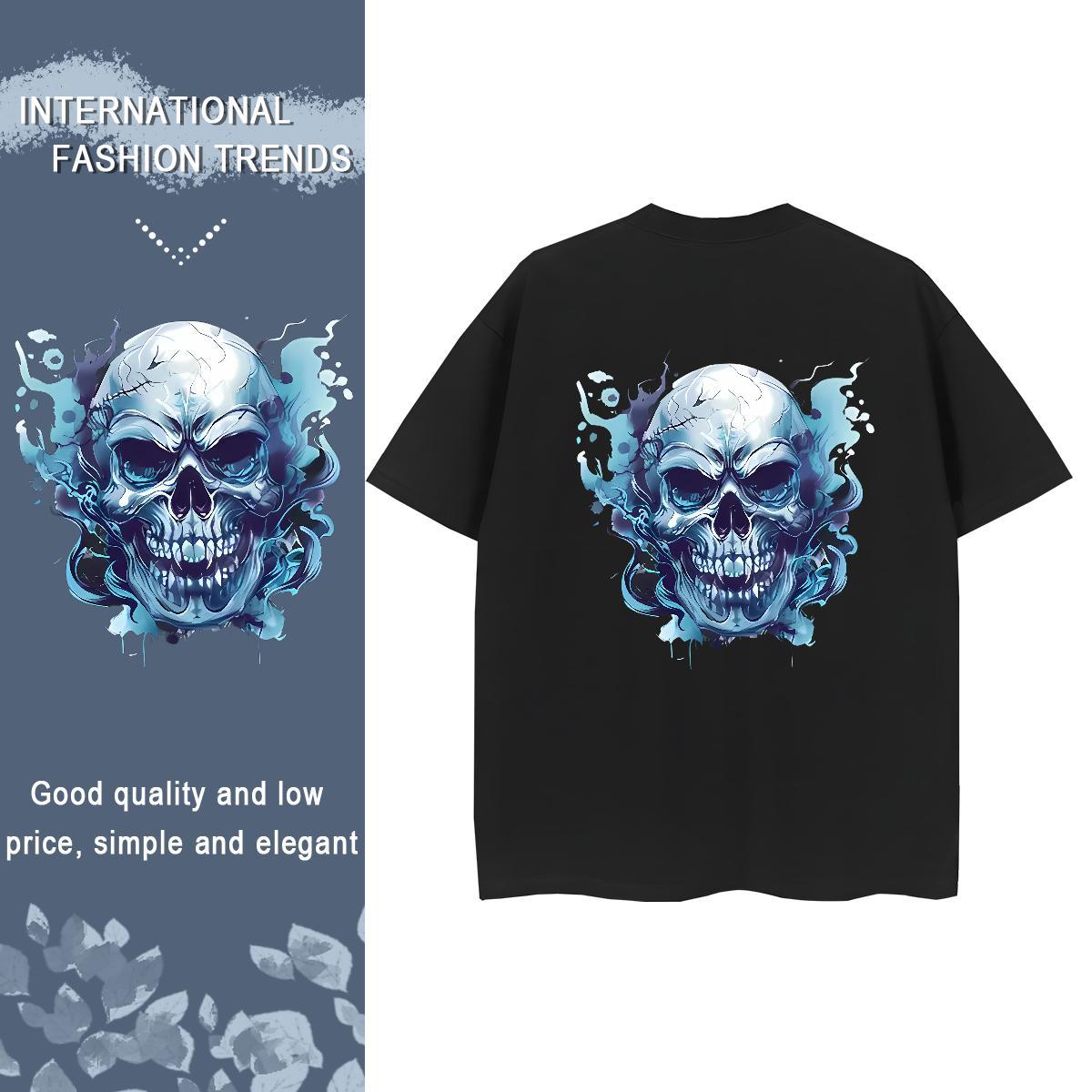 2024 Womens T Shirts 230g Cotton Breathable Short Sleeve Spring Summer angry Couples T Shirts Lady Anime Clothes