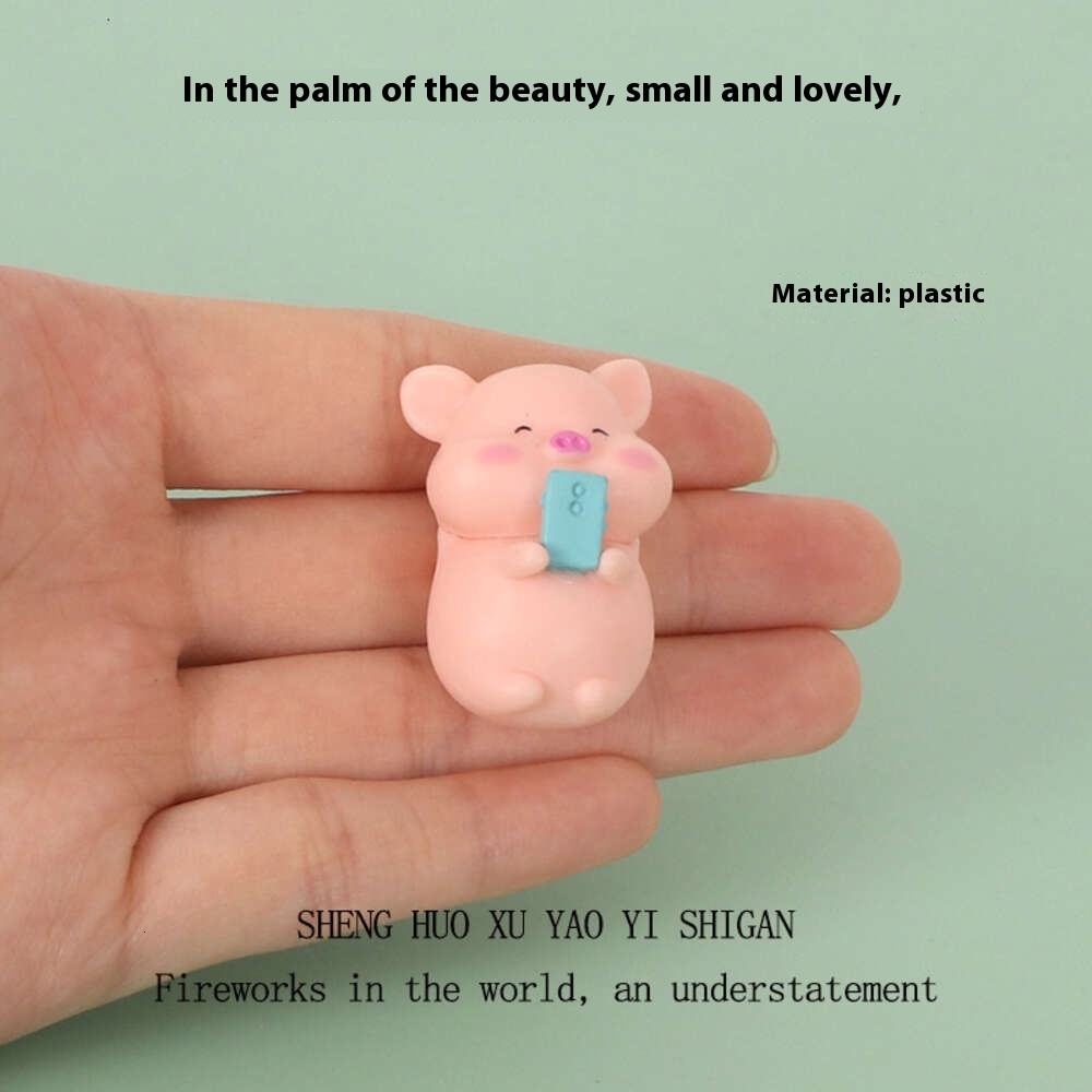 Whimsical Animal-Shaped Desk Sculptures - Adorable Mini Pig Collectibles